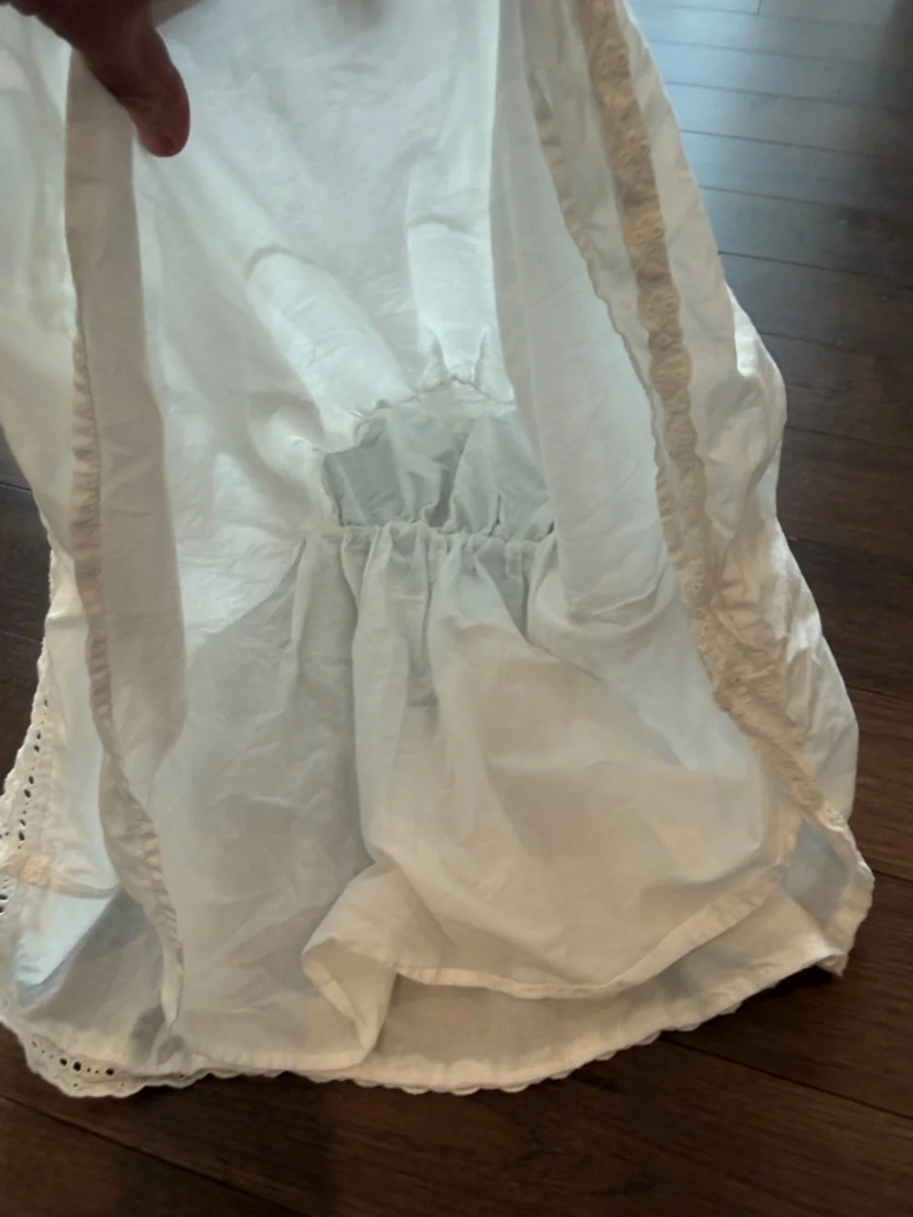 Gap Kids Lace Tiered Ruffle Dress Large in New Off White - C42-013